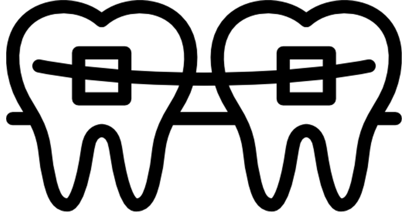 Ícone representando ortodontia
